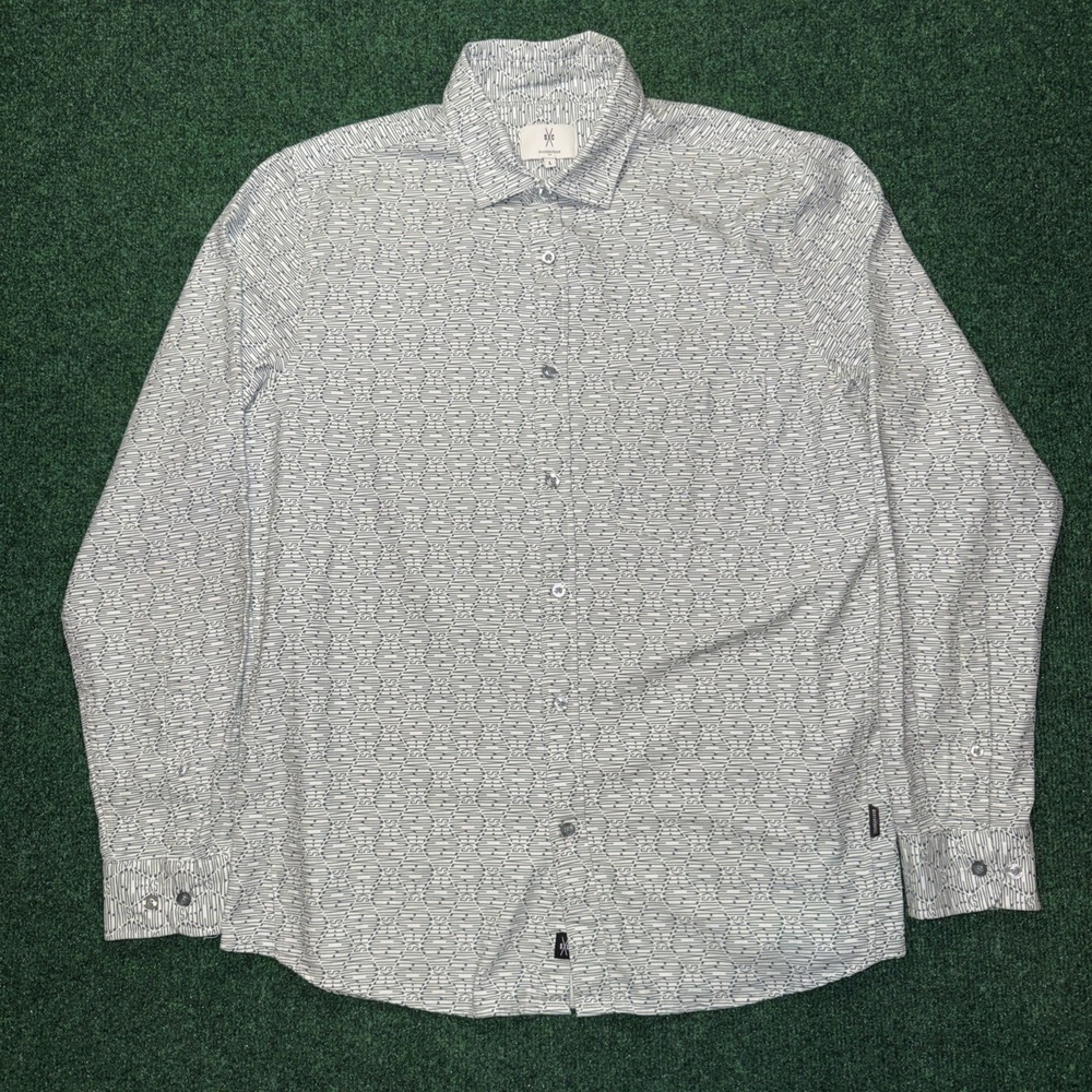 Silver Creek Green Long Sleeve Button Down Shirt Men's Size Large O25